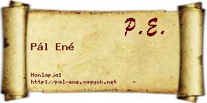 Pál Ené névjegykártya